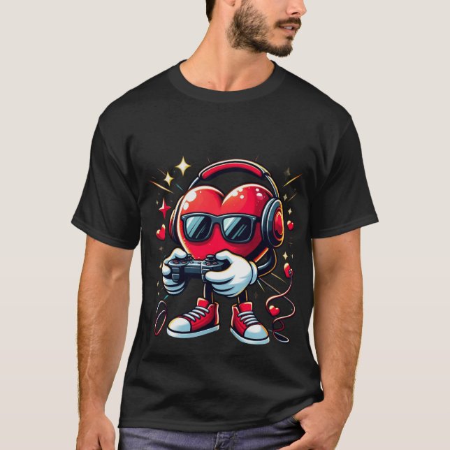 Love Game Controller Shirt,Valentines Day Shirt (Front)