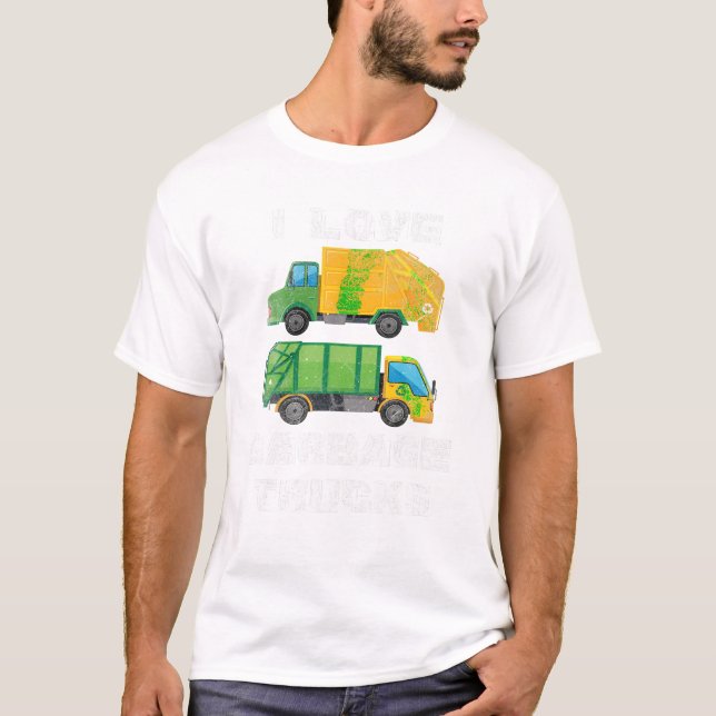 Love Garbage Trucks Shirt Toddler (Front)