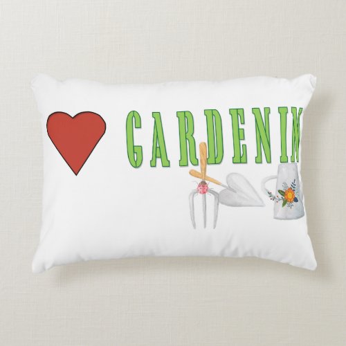 Love Gardening Decorative Pillow