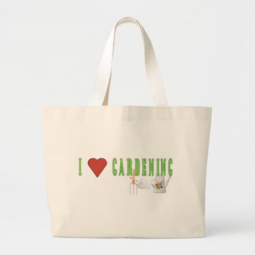 Love Gardening Large Tote Bag