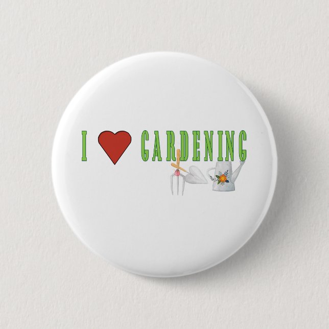 Love Gardening Pinback Button (Front)