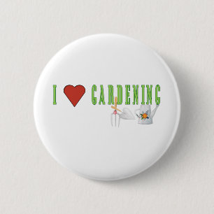 Love Gardening Pinback Button