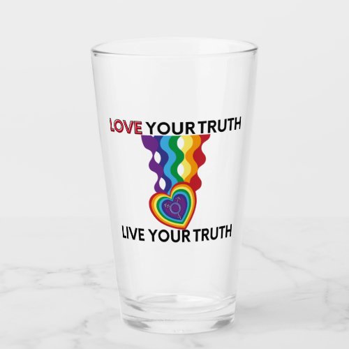 Love Gay Pride Glass