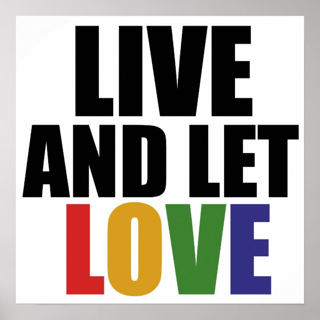 LOVE gay rights are equal rights Poster (Front)