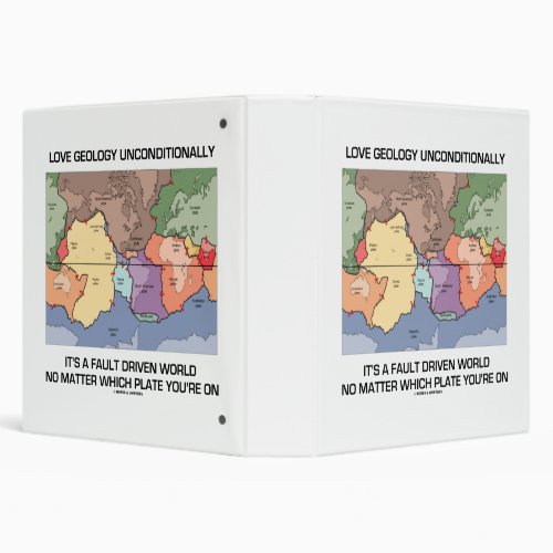 Love Geology Unconditionally Fault Driven World 3 Ring Binder