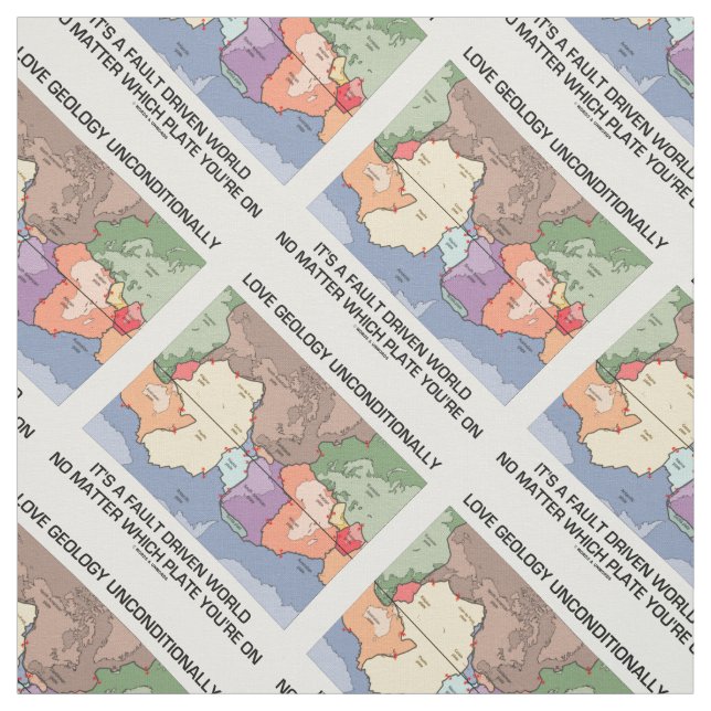 Love Geology Unconditionally Fault Driven World Fabric (Swatch)