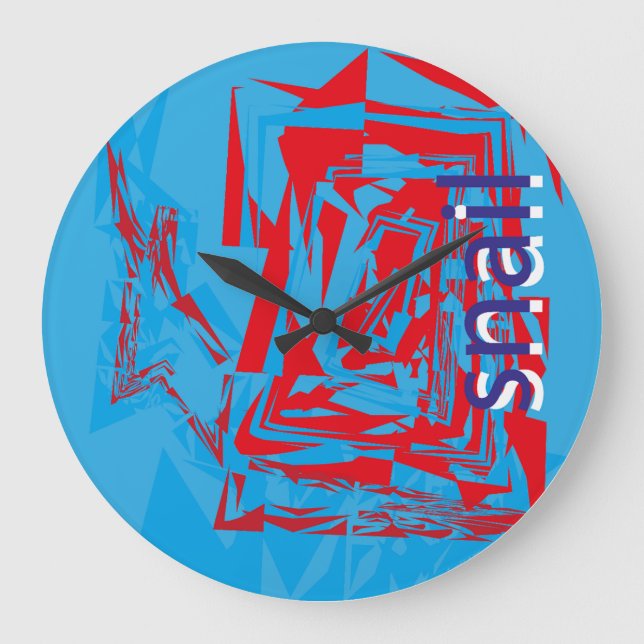 LOVE GEOMESKY ANIMALS snail BY MASANSER Large Clock