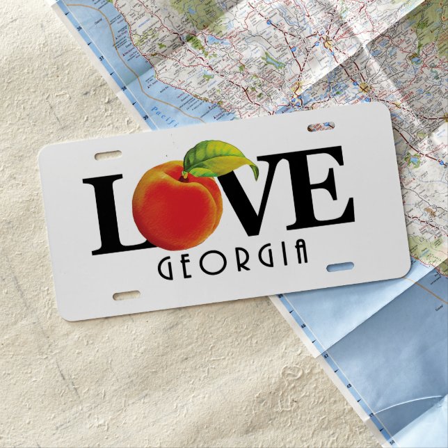 LOVE Georgia License Plate (In Situ)