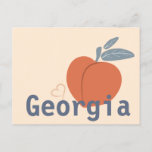Love Georgia Peach Postcard