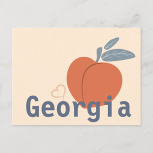Love Georgia Peach Postcard