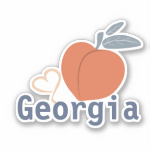 Love Georgia Peach Sticker