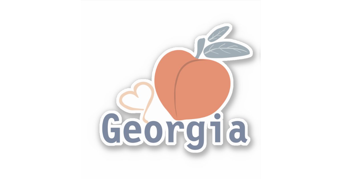 Love Georgia Peach Sticker Zazzle