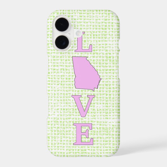 LOVE Georgia State Map Iphone Case (Back)