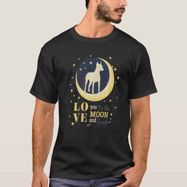 Love German Pinscher Dog To The Moon T-Shirt (Front)