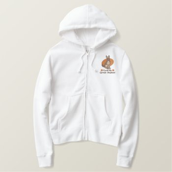 Love German Shepherd Embroidered Hoodie by Diva_Pets at Zazzle