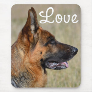 Love German Shepherd Puppy Dog Mousepad