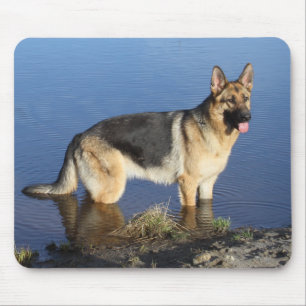 Love German Shepherd Puppy Dog Portrait Mousepad