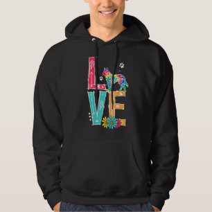 Love German Shepherd Tie Dye Rainbow German Shephe Hoodie