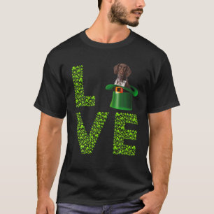 Love German Shorthaired Pointer Shamrock St Patric T-Shirt