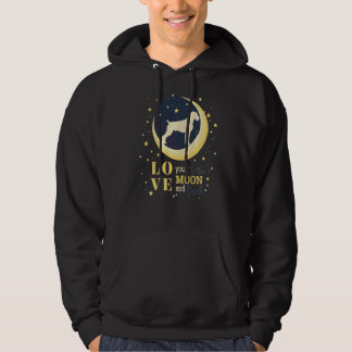 Love German Wirehaired Pointer To The Moon Hoodie
