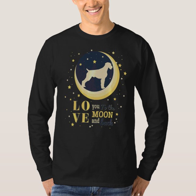 Love German Wirehaired Pointer To The Moon T-Shirt (Front)