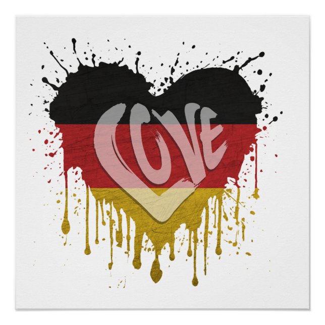 Love Germany Flag Poster (Front)