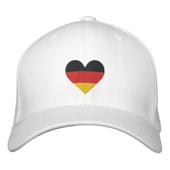 Love Germany "heart Flag" Embroidered Cap by Oktoberfest_TShirts at Zazzle