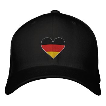 Love Germany "heart Flag" Embroidered Cap by Oktoberfest_TShirts at Zazzle