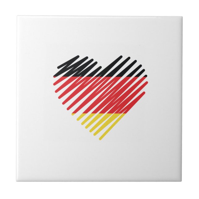 Love Germany Pride Ceramic Tile (Front)