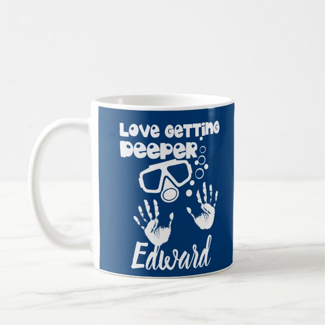 Love Getting Deeper (Scuba Diving) Coffee Mug (Left)