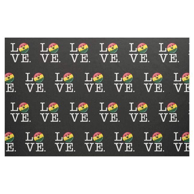 Love Ghana Smiling Ghanian Flag Fabric (Fat Quarter)