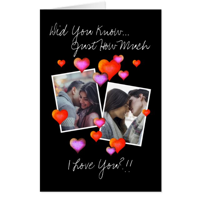 Love Giant Photo Card with Text HAMbyWG (Front)