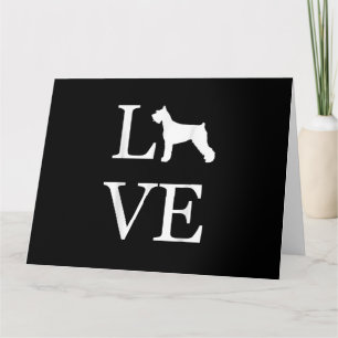 love giant schnauzer silhouette dog lover pet owne card