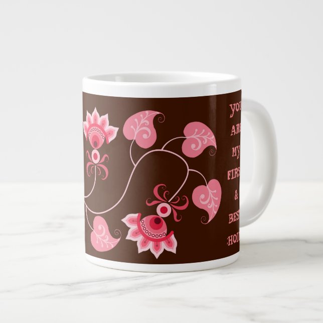 LOVE GIFT FOR GIRLFRIEND, WIFE, HUSBAND GIANT COFFEE MUG (Front Right)