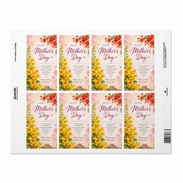LOVE GIFT FOR MOTHER'S DAY  LABEL (Full Sheet)