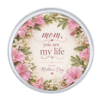 LOVE GIFT FOR MOTHER'S DAY  SILVER FINISH LAPEL PIN