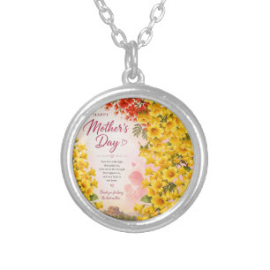 LOVE GIFT FOR MOTHER'S DAY SILVER PLATED NECKLACE