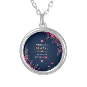 LOVE GIFT FOR MOTHER'S DAY SILVER PLATED NECKLACE