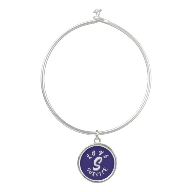 LOVE GIFT HUSBAND WIFE GIRLFRIEND BOYFRIEND FRIEND BANGLE BRACELET (Front)