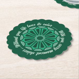 LOVE GIFT HUSBAND WIFE GIRLFRIEND BOYFRIEND FRIEND PAPER COASTER