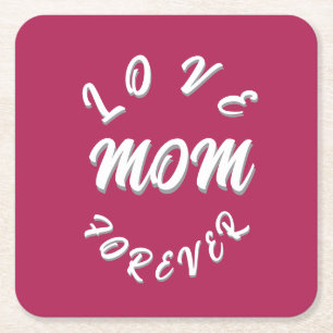 LOVE GIFT HUSBAND WIFE GIRLFRIEND BOYFRIEND FRIEND SQUARE PAPER COASTER