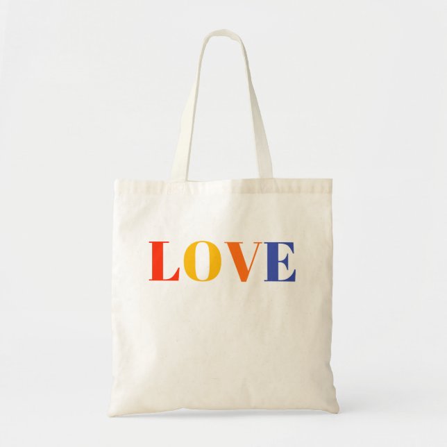 Love Gift Idea Reusable Grocery Tote Bag (Front)