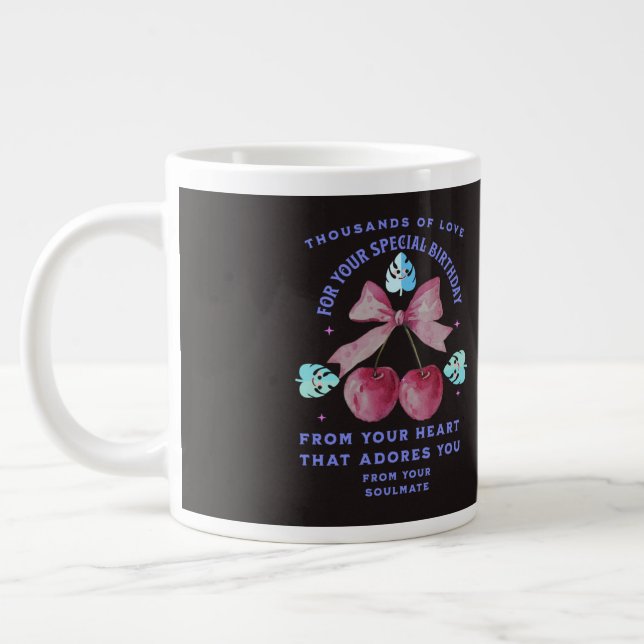 LOVE GIFT MOM DAD SISTER BROTHER BOSS TEACHER  GIANT COFFEE MUG (Left)