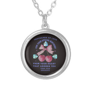 LOVE GIFT MOM DAD SISTER BROTHER BOSS TEACHER SILVER PLATED NECKLACE