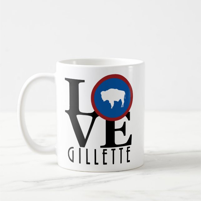 LOVE Gillette Wyoming 11oz Coffee Mug (Left)