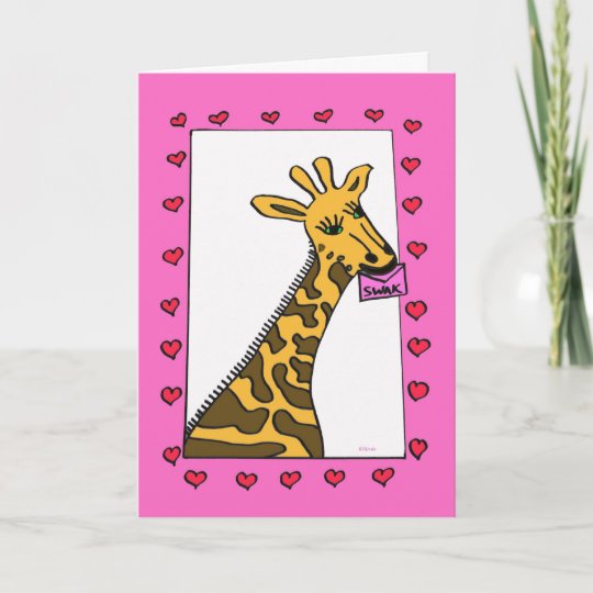 Love Giraffe Valentine Holiday Card | Zazzle.com