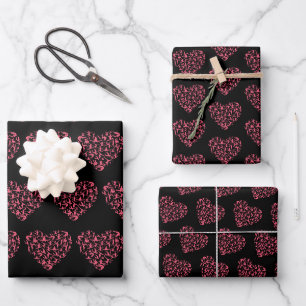 Love Girls Gymnastics - Silhouette Heart Wrapping Paper Sheets