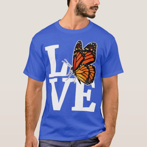 LOVE  Girls Monarch Butterfly  Milkweed Butterflie T_Shirt