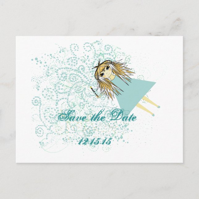 Love gives us a Fairy Tale Wedding Announcement Postcard (Front)