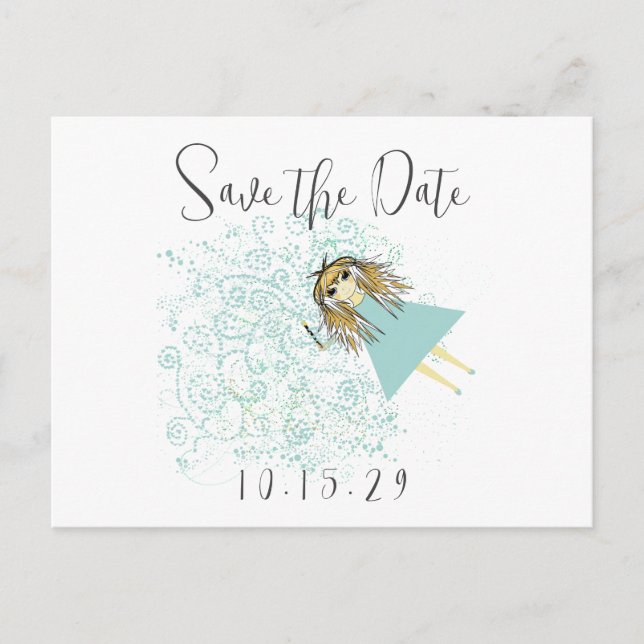 Love gives us a Fairy Tale Wedding Announcement Postcard (Front)